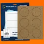 3" Round Circle Brown Kraft Labels