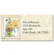 Sandi's Heirloom Bouquets Border Address Labels (6 designs)