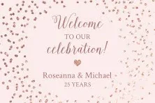 Rose Gold Sparkle Mini Wine Labels