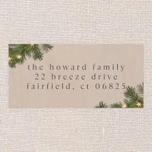 Address Labels: Festive Evergreen | Set of 24 | Beige | Matte | Sand | 1x2.625 in | Shutterfly