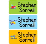 CLOTHING TAG Labels Clothing Label Laundry Safe Peel and Stick Laundry Care Tag Labels Daycare Label Uniform Labels - Airplanes