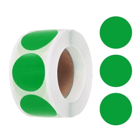 Uxcell 500pcs Round Stickers Roll 1 Inch Self-Adhesive Stickers for DIY Crafts