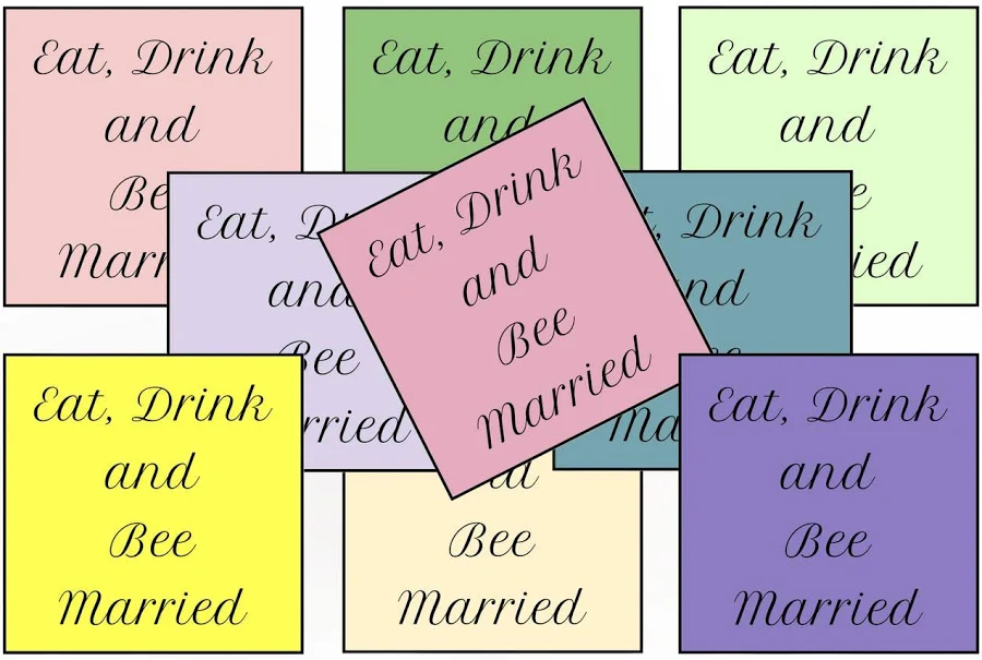 2 oz. Honey Bear Labels - Eat Drink and Bee Married 80 ct.