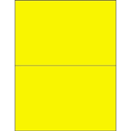 tape logic 8 1/2 x 5 1/2" Fluorescent Yellow Rectangle Laser Labels LL184YE