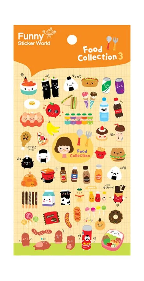 Food Collection PVC Deco Sticker