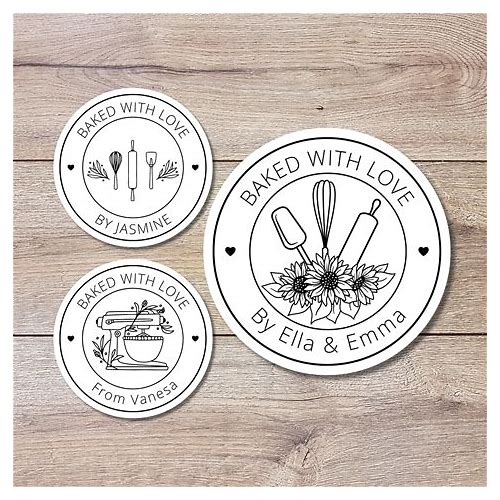 Personalized Baked With Love Sti…