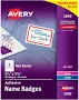 Avery Flexible Adhesive Name Badge Labels 3.38 X 2.33
