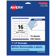 Avery Removable Rectangle Labels 94224-RMP15