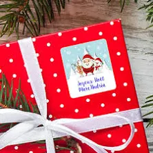 pack of 6 christmas stick-on labels