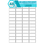 SmithPackaging A4 45.7x21.2mm Address Labels 48 Labels Per Sheet, 4800 Labels Per Sheet, 100 Sheets