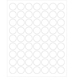 ELEVATE PACKAGING 1 in. Compostable Round Labels, Blank Layflat Sheets, Clear, 25PK, LC1089