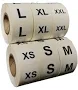 Adhesive Clothing Size Labels