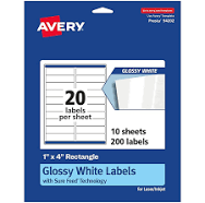 Avery Rectangle Labels with Sure Feed 94202-WGP10