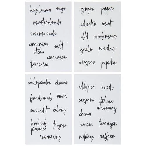 Black Spice Jar Labels