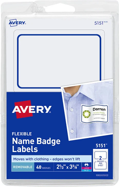 Avery Flexible Name Badge Labels