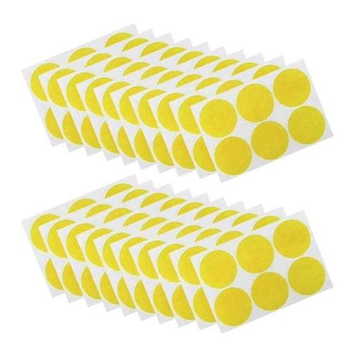 500 Pack Yellow Round Dot Stick…