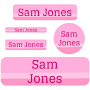 Personalized Waterproof Labels Pack - Ombre Waterproof Labels Pack - Ombre Pink by Name Bubbles