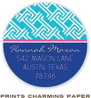 Prints Charming Address Labels - Orange Paisley