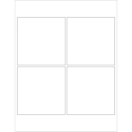 Tape Logic 4 x 4" White Rectangle Laser Labels LL128