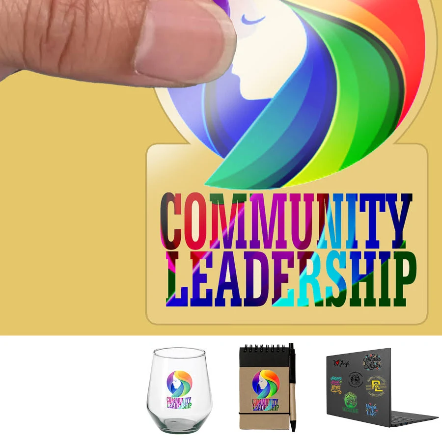 Full Color Customcut Clear Removable Vinyl Stickers up to 9 sq. inch - Sample
