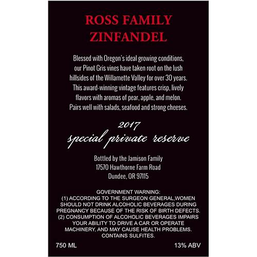 Wine Text Labels - Red - Set Of 8 …