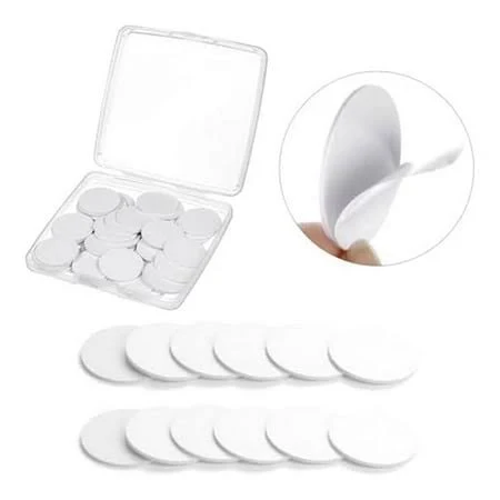 60pcs NFC TagsNtag 215 NFC Sticker Chip Round NFC Tag Rewritable NFC Card Sticky Back NFC Enabled Cell Phone Device, Size: 25 mm, White