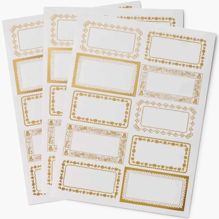Rifle Paper Co. Gold Floral Multipurpose Labels