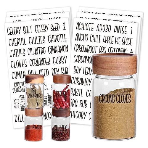 145 Herb And Spice Jar Labels, P…