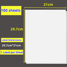 A4 Sticky Paper Matte white self-Adhesive Label For Inkjet LaserPrinter Easy Peeling Printable