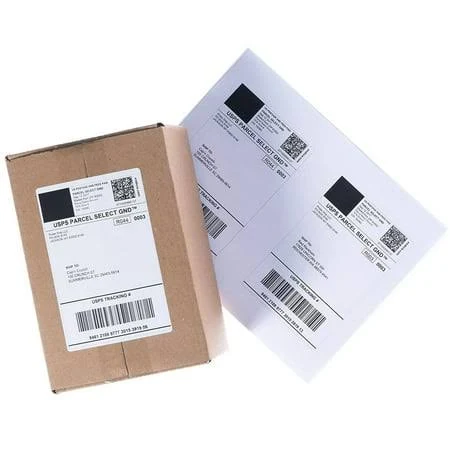 Neflaca Half Sheet Labels 8.5 inch x 5.5 inch White Self Adhesive Shipping Labels for Laser and Inkjet Printers 25 Sheet/Pack, Size: 8.5 x 5.5
