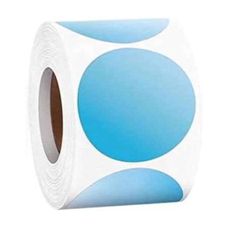 1 Inch Round Thermal Sticker Labels, Colored Self-Adhesive Direct Thermal Stickers, Multi-Purpose Roll for DIY Logo Design, QR Code, Name Tag,500 