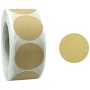 Kraft Paper Stickers Roll with 500 Adhesive Labels, Handmade Round Stickers for Packaging and Gift Wrapping, Decorative Labels for Baking and Craft
