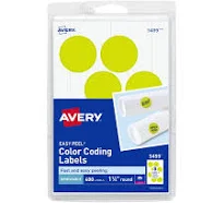 Avery Printable Self-Adhesive Removable Color-Coding Labels 5499