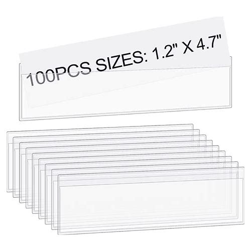 100 Pcs Label Holders For Shelve…