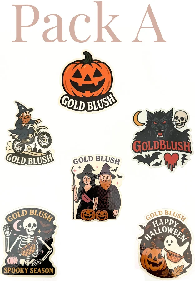 Gold Blush Halloween Sticker Packs