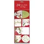 24 Christmas Gift Labels Peel-N-Stick Holiday Gift Labels Santa and Holly