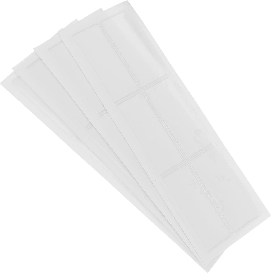 Etereauty 24Pcs Self Adhesive Clear Plastic Label Holders Waterproof for Office Storage and Shelves