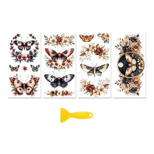 1Set 4 Sheets 4 Styles PVC Wate…