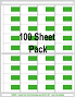 100pk 36up Eco Plus White w/Green Price Box composite adhesive shelf labels
