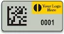 500 2"x1" Yellow 3-Mil Flexible Anodized Aluminum Foil Matrix Barcode Labels with