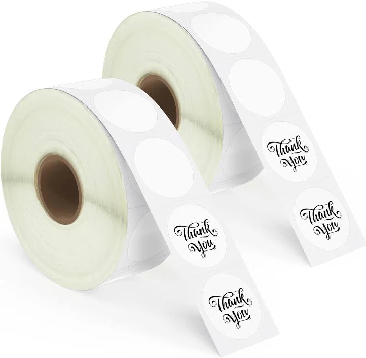Circle Direct Thermal Sticker Labels