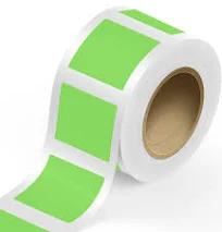 jam paper Neon Green Roll of Square Labels