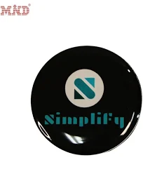 Customized Round Shape 13.56 Mhz Nfc Sticker Glue Card Phone Uid Nfc Epoxy Resin Tag