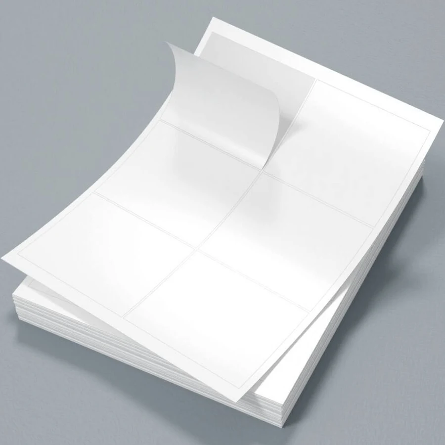 100 Sheets Blank Labels - 600 pcs 4" x 3.33" Blank Labels