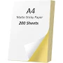 A4 Paper Sticky Matte white self-Adhesive Label For Inkjet Laser Printer Easy Peeling Printable