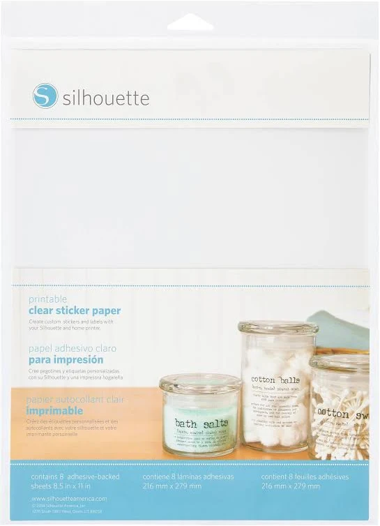 SILHOUETTE PRINTABLE STICKER PAPER