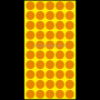 1000 PCS Round Shape Self-adhesive Colorful Mark Sticker Mark Label(Orange)