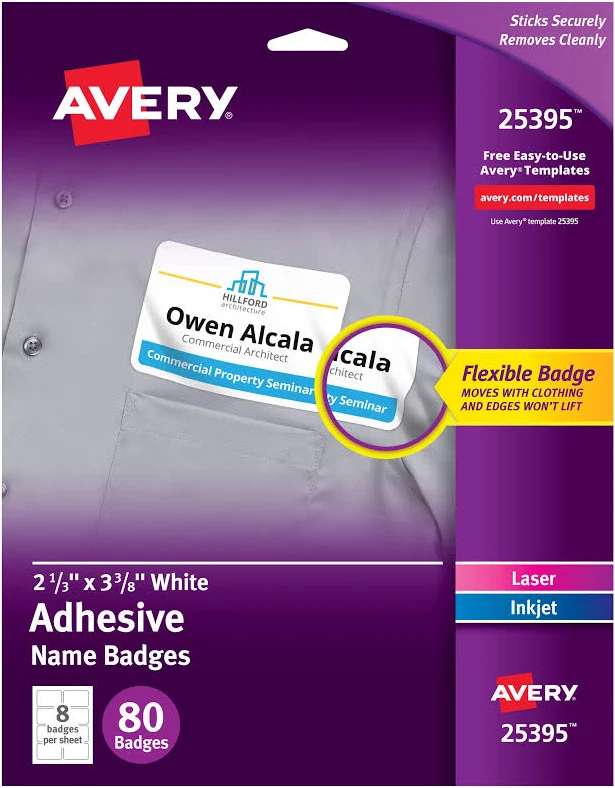 Avery Adhesive Name Badges