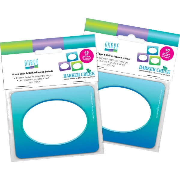 Barker Creek Ombr Name Tags/ Self-Adhesive Labels