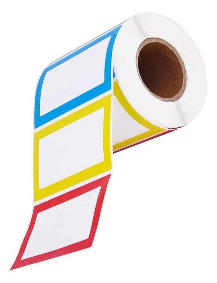 2 Roll Name Tag Sticker Colorful Label Sticker Self-Adhesive Name Label Classification Mark Sticker Paste for Home School Office
